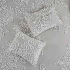 Wholesale 🎁 Madison Park Pansy Tufted Cotton Chenille Floral Duvet Cover Set Grey/white 🎁 -Madison Park Sales unnamed file 1011