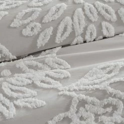Wholesale 🎁 Madison Park Pansy Tufted Cotton Chenille Floral Duvet Cover Set Grey/white 🎁 -Madison Park Sales unnamed file 1012