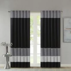 Buy 🧨 Madison Park Infinity Polyoni Pintuck Single Window Curtain Panel Grey 😉 -Madison Park Sales unnamed file 1040