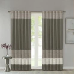 Buy 🧨 Madison Park Infinity Polyoni Pintuck Single Window Curtain Panel Grey 😉 -Madison Park Sales unnamed file 1044