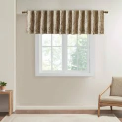 Deals 😉 Madison Park Eliza Faux Silk Embroidered Window Valance - 50 X 18" Chocolate 🤩 -Madison Park Sales unnamed file 1070