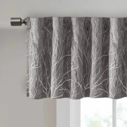 Deals 😉 Madison Park Eliza Faux Silk Embroidered Window Valance - 50 X 18" Chocolate 🤩 -Madison Park Sales unnamed file 1074