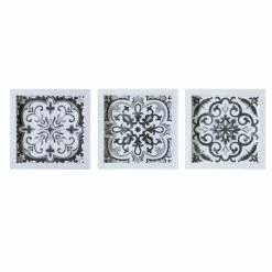 Cheap 😀 Madison Park Montage Black/ White Printed Distressed Tile Pattern Deco Box Wall Art 3 Piece 14x14 Inches Set - Black/White 😍 -Madison Park Sales unnamed file 1164