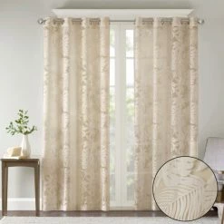 Best Pirce 🥰 Madison Park Kauna Palm Leaf Burnout Window Sheer Natural 🤩 14 Best Pirce 🥰 Madison Park Kauna Palm Leaf Burnout Window Sheer Natural 🤩 -Madison Park Sales unnamed file 1167