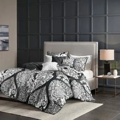 Outlet ❤️ Madison Park Marcella Printed 6 Piece Duvet Cover Set (Insert Excluded) Black 🥰 14 Outlet ❤️ Madison Park Marcella Printed 6 Piece Duvet Cover Set (Insert Excluded) Black 🥰 -Madison Park Sales unnamed file 1182