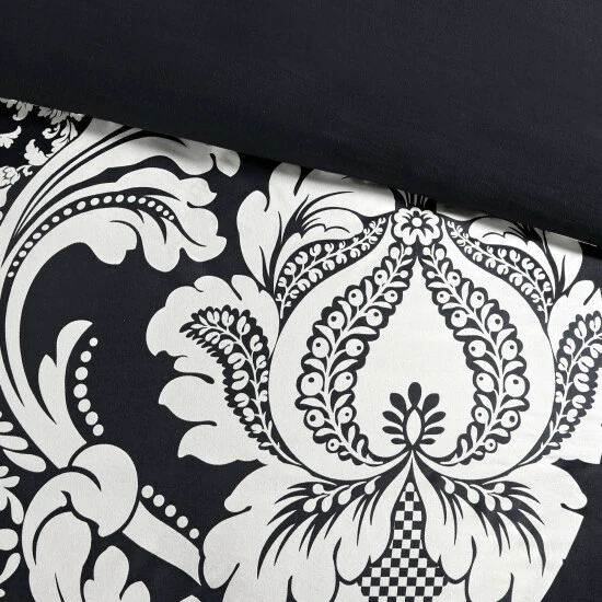 Outlet ❤️ Madison Park Marcella Printed 6 Piece Duvet Cover Set (Insert Excluded) Black 🥰 10 Outlet ❤️ Madison Park Marcella Printed 6 Piece Duvet Cover Set (Insert Excluded) Black 🥰 - Image 8