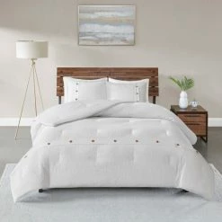 Flash Sale π₯° Madison Park Rianon White Cotton Waffle Weave Comforter Set β¨