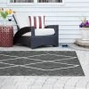 New 😉 Madison Park Maya Grey/ White Moroccan Indoor/Outdoor Rug ❤️