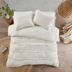 Cheap 👍 Madison Park Tracie Pom Pom Cotton Comforter Set Ivory ✔️ -Madison Park Sales unnamed file 1228