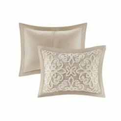 Best deal 🔥 Madison Park Sarah White Tufted Comforter 4 Piece Set Off White 🔔 -Madison Park Sales unnamed file 1239
