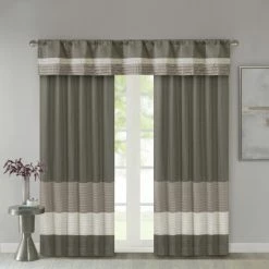 Brand new 🔥 Madison Park Infinity Polyoni Pintuck Window Valance Black 👏 -Madison Park Sales unnamed file 1291