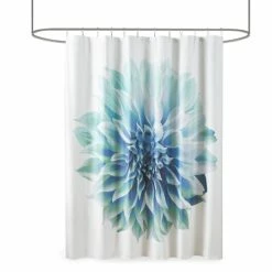 Buy ✔️ Madison Park Quinn Printed Floral Cotton Shower Curtain Aqua ⭐ -Madison Park Sales unnamed file 132