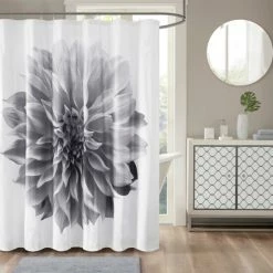 Buy ✔️ Madison Park Quinn Printed Floral Cotton Shower Curtain Aqua ⭐ -Madison Park Sales unnamed file 133