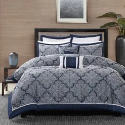 Top 10 ❤️ Madison Park Barrett Navy 8-Piece Jacquard Comforter Set ⭐ -Madison Park Sales unnamed file 1359