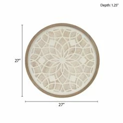 Best deal 😀 Madison Park Leah Natural/ White Medallion Wood Wall Decor ✨ -Madison Park Sales unnamed file 1362