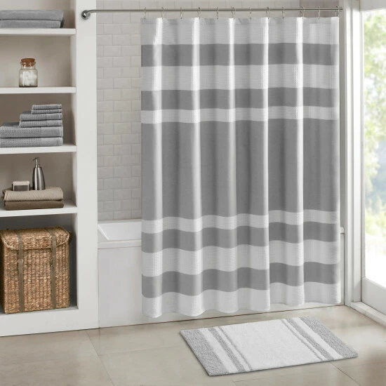 Outlet 🛒 Madison Park Spa Cotton Reversible Bath Rug Blue 😉 4 Outlet 🛒 Madison Park Spa Cotton Reversible Bath Rug Blue 😉 - Image 2