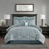 Promo 🧨 Madison Park Dillon 8 Piece Jacquard Comforter Set Aqua ⭐ -Madison Park Sales unnamed file 138