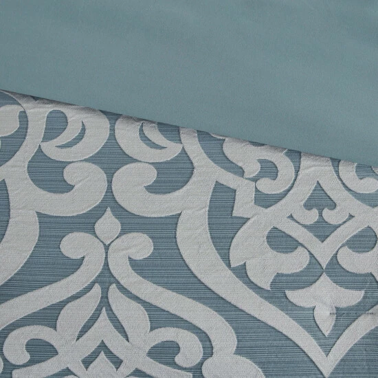 Promo ๐งจ Madison Park Dillon 8 Piece Jacquard Comforter Set Aqua โญ 6 Promo ๐งจ Madison Park Dillon 8 Piece Jacquard Comforter Set Aqua โญ - Image 4