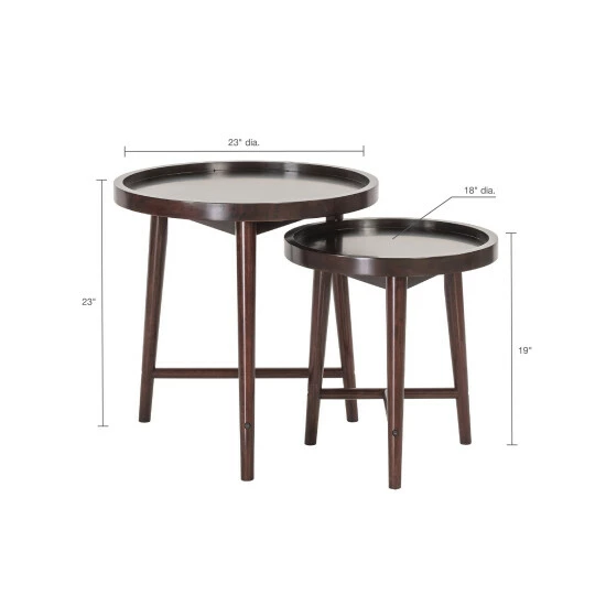 Buy ๐ Madison Park Intersect Ebony Nesting Tables (Set Of 2) โ 7 Buy ๐ Madison Park Intersect Ebony Nesting Tables (Set Of 2) โ - Image 5