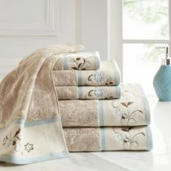 Flash Sale 🔔 Madison Park Belle Embroidered Cotton Jacquard 6-piece Towel Set 🧨 -Madison Park Sales unnamed file 1457