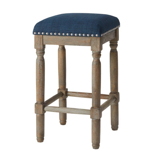 Promo 🎉 Madison Park Kagen Navy Stool (Set Of 2) 👏 6 Promo 🎉 Madison Park Kagen Navy Stool (Set Of 2) 👏 - Image 4