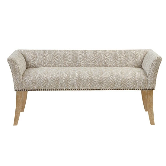 Budget 🎉 Madison Park Antonio Upholstered Rectangular Accent Bench Grey 😉 4 Budget 🎉 Madison Park Antonio Upholstered Rectangular Accent Bench Grey 😉 - Image 2