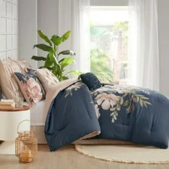 Best Sale 🎁 Madison Park Maia Navy Blush Floral Print 8-piece Cotton Comforter Set 😀 -Madison Park Sales unnamed file 1559