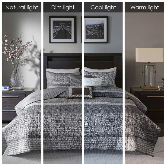 Best Pirce ๐ Madison Park Melody 6 Piece Reversible Jacquard Coverlet Set Grey/taupe ๐ฅ 7 Best Pirce ๐ Madison Park Melody 6 Piece Reversible Jacquard Coverlet Set Grey/taupe ๐ฅ - Image 5