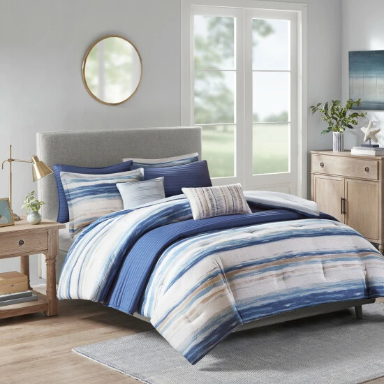 Top 10 ๐ฏ Madison Park Anchorage 8 Piece Printed Seersucker Comforter And Coverlet Set Collection Blue โ 5 Top 10 ๐ฏ Madison Park Anchorage 8 Piece Printed Seersucker Comforter And Coverlet Set Collection Blue โ - Image 3