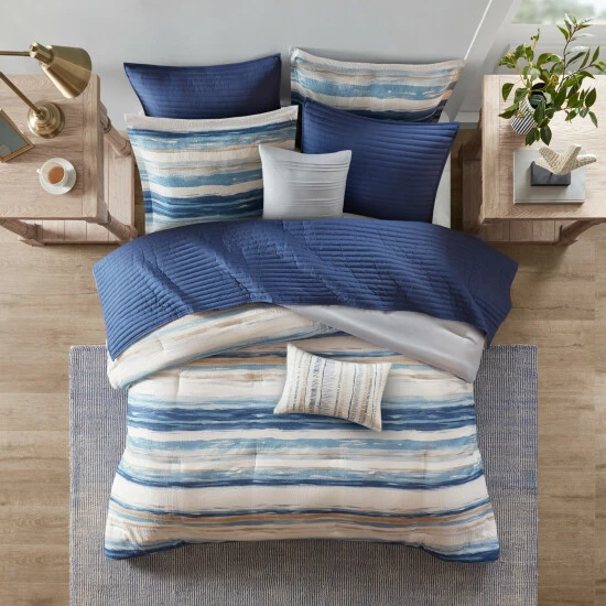 Top 10 ๐ฏ Madison Park Anchorage 8 Piece Printed Seersucker Comforter And Coverlet Set Collection Blue โ 8 Top 10 ๐ฏ Madison Park Anchorage 8 Piece Printed Seersucker Comforter And Coverlet Set Collection Blue โ - Image 6