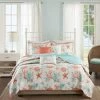 Coupon 🎁 Madison Park Pacific 6 Piece Grove Cotton Sateen Quilted Coverlet Set Coral ✔️