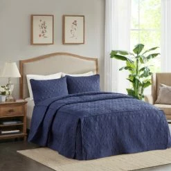 Top 10 👍 Madison Park Mansfield Fitted Bedspread Set Navy 😍 -Madison Park Sales unnamed file 1643