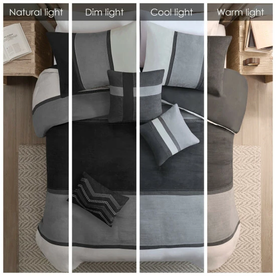 Outlet π Madison Park Hanover 7 Piece Faux Suede Comforter Set Brown π― 7 Outlet π Madison Park Hanover 7 Piece Faux Suede Comforter Set Brown π― - Image 5