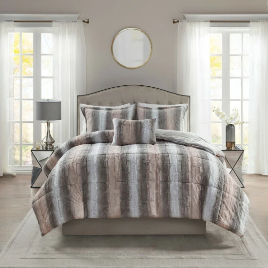 Best Pirce ๐ Madison Park Marselle Faux Fur Comforter Set Sand ๐งจ 3 Best Pirce ๐ Madison Park Marselle Faux Fur Comforter Set Sand ๐งจ