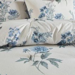 Promo ⌛ Madison Park Monah Blue 7 Piece Printed Seersucker Comforter Set With Throw Blanket ❤️ -Madison Park Sales unnamed file 1768