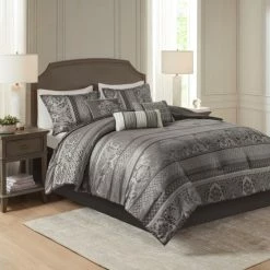 Cheapest 🎁 Madison Park Venetian Grey Jacquard 7-piece Comforter Set 😍 -Madison Park Sales unnamed file 1787