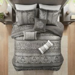 Cheapest 🎁 Madison Park Venetian Grey Jacquard 7-piece Comforter Set 😍 -Madison Park Sales unnamed file 1789