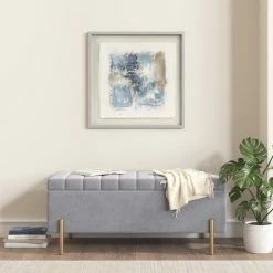 Alternative view of Cheap 🤩 Madison Park Ashlar Glass Framed 100% Hand Painted Abstract Rice Paper Single Piece 😍