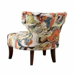Brand new 🛒 Madison Park Bree Hourglass Tufted Armless Chair Orange Multi ⌛ -Madison Park Sales unnamed file 1894