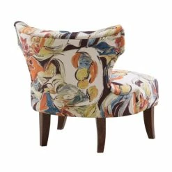 Brand new 🛒 Madison Park Bree Hourglass Tufted Armless Chair Orange Multi ⌛ -Madison Park Sales unnamed file 1896