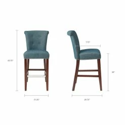 Promo ✔️ Madison Park Weldon Blue 30-Inch Bar Stool ✨ -Madison Park Sales unnamed file 1912