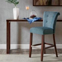 Promo ✔️ Madison Park Weldon Blue 30-Inch Bar Stool ✨ -Madison Park Sales unnamed file 1914