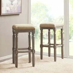 Outlet 🤩 Madison Park Kagen Bar Stool Set Of 2 Gray 💯