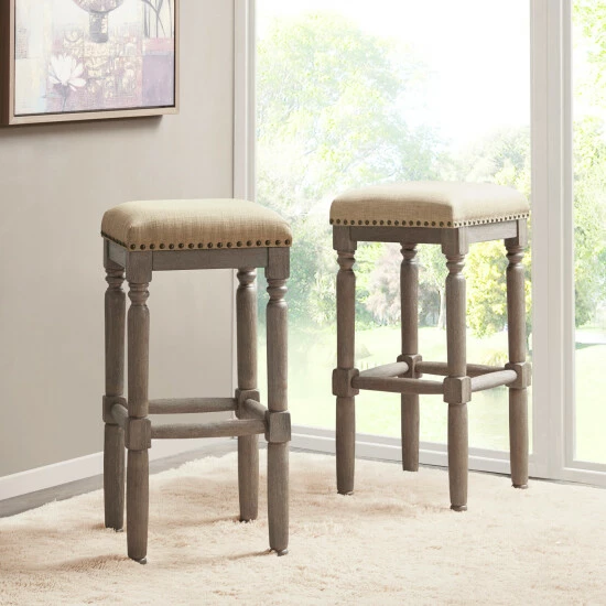 Outlet ๐คฉ Madison Park Kagen Bar Stool Set Of 2 Gray ๐ฏ 3 Outlet ๐คฉ Madison Park Kagen Bar Stool Set Of 2 Gray ๐ฏ