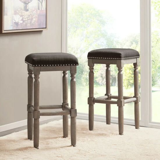 Outlet ๐คฉ Madison Park Kagen Bar Stool Set Of 2 Gray ๐ฏ 10 Outlet ๐คฉ Madison Park Kagen Bar Stool Set Of 2 Gray ๐ฏ - Image 8