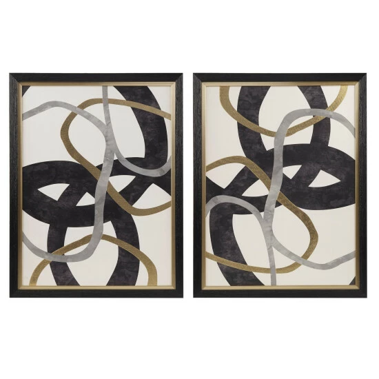 Flash Sale 💯 Madison Park Moving Midas Black Abstract Gold Foil Framed Canvas 2 Piece Set 😀 9 Flash Sale 💯 Madison Park Moving Midas Black Abstract Gold Foil Framed Canvas 2 Piece Set 😀 - Image 7
