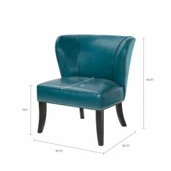 Cheapest 🥰 Madison Park Sheldon Blue Concave Back Armless Chair ⭐ -Madison Park Sales unnamed file 2050