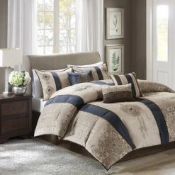 Best reviews of 💯 Madison Park Blaine Navy 7 Piece Jacquard Comforter Set 👏 -Madison Park Sales unnamed file 2079