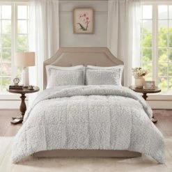 Cheapest ✨ Madison Park Zoe 100-percent Polyester Solid Faux Fur Comforter Set Blush 👍 -Madison Park Sales unnamed file 2142