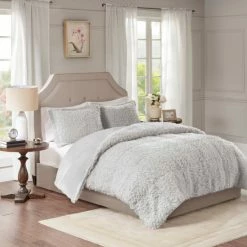Cheapest ✨ Madison Park Zoe 100-percent Polyester Solid Faux Fur Comforter Set Blush 👍 -Madison Park Sales unnamed file 2144